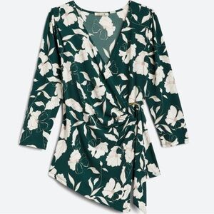 Jai 3/4 Sleeve Ring Detail Knit Top by Beacon Size L NWOT